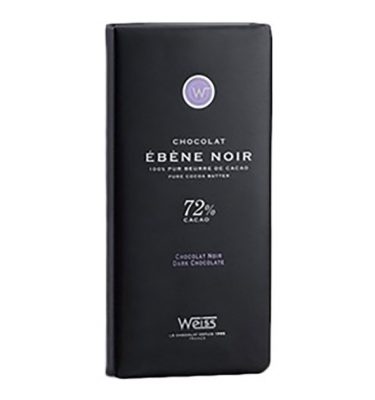 Tablette ebène noir 72% weiss