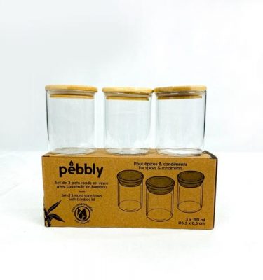 3 boites Pebbly