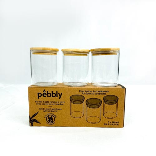 3 boites Pebbly