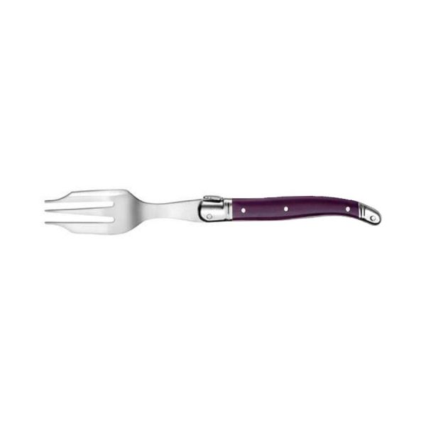 Fourchette à gâteau Laguiole Gastronome manche ABS aubergine Jean Néron