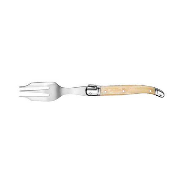 Fourchette à gâteau Laguiole Gastronome manche ABS corne blonde Jean Néron