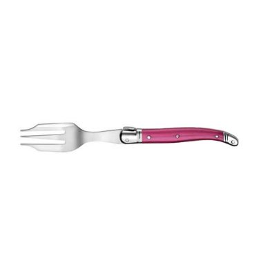 Fourchette à gâteau Laguiole Gastronome manche ABS fuchsia Jean Néron