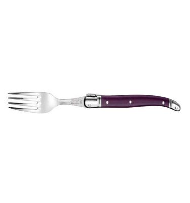 Fourchette Laguiole Gastronome manche ABS aubergine - Néron