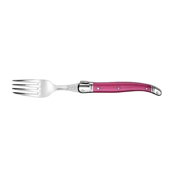 Fourchette Laguiole Gastronome manche ABS fuchsia - Néron