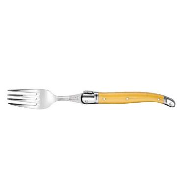 Fourchette Laguiole Gastronome manche ABS jaune - Néron