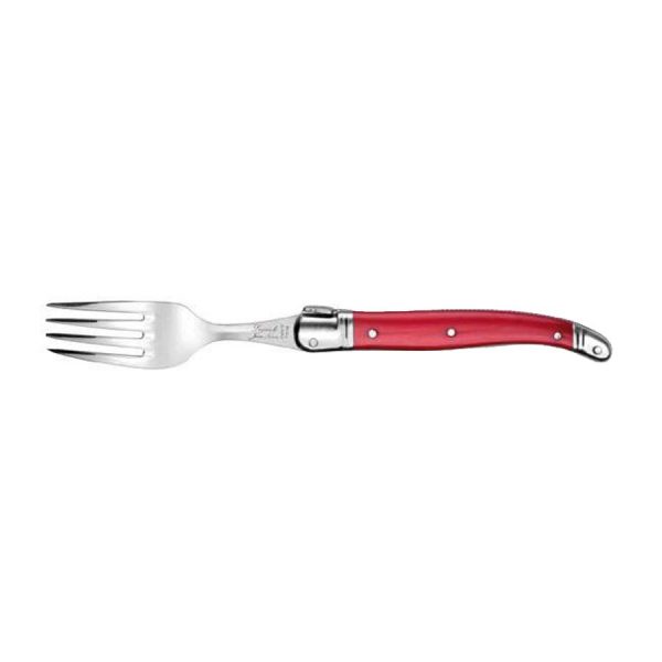 Fourchette Laguiole Gastronome manche ABS rouge - Néron