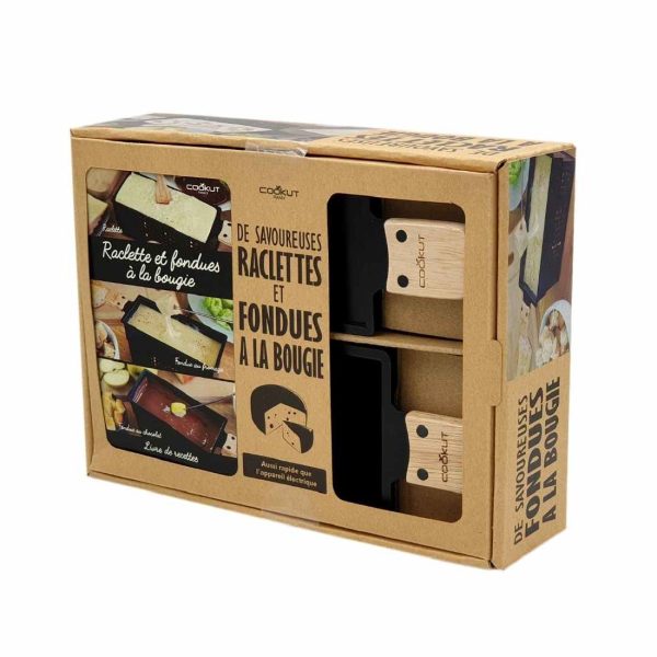 Coffret à raclette et à fondue au fromage ou au chocolat à la bougie – Cookut