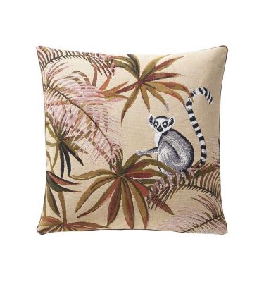 Coussin Japura avec lémurien couleur Ambre – Iosis