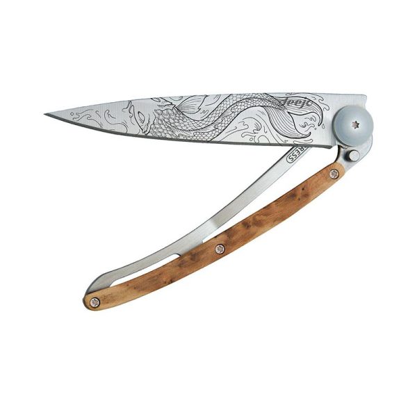 Couteau Poisson titane bois genévrier - Deejo