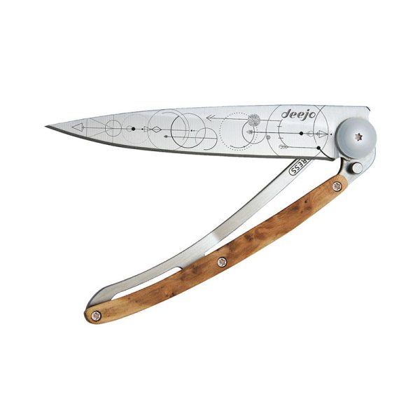 Couteau Théorème titane bois genévrier - Deejo