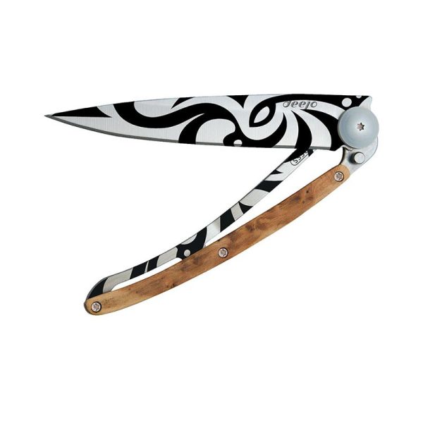 Couteau Tribal titane bois genévrier - Deejo