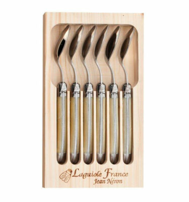 Coffret 6 cuillères de table Laguiole gastronome façon corne La Fourmi – Jean Néron