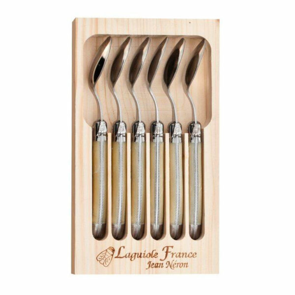 Coffret 6 cuillères de table Laguiole gastronome façon corne La Fourmi – Jean Néron