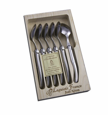 Coffret 6 couteaux de table Laguiole Gastronome noir marbré La