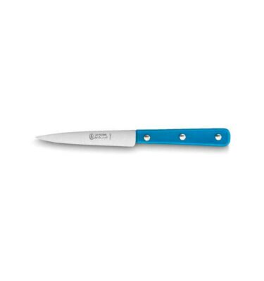 Couteau office de cuisine lame 10 cm manche bleu La Fourmi Jean Néron