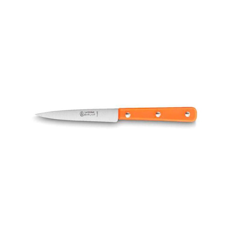 Couteau office de cuisine lame 10 cm manche orange La Fourmi Jean Néron