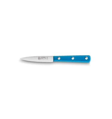 Couteau office de cuisine lame 8 cm manche bleu La Fourmi Jean Néron