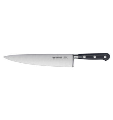 Couteau chef 20 cm Fisher a été conçu avec une lame en acier inoxydable X50CrMoV15. Son manche est en POM, assemblé avec trois rivets
