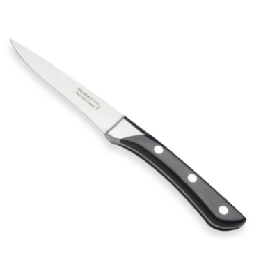Couteau forgé palace lame acier inoxydable manche en résine de couleur noire.
