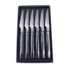 Coffret de 6 couteaux steak tout inox lames micro-dentés Arcos