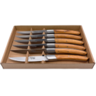 Coffret de 6 couteaux Le Thiers avec mitre inox, manches en bois d'olivier.