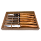 Coffret de 6 couteaux Le Thiers, manches en bois d'olivier.