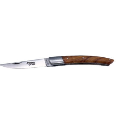 Couteau pliant le thiers avec manche en bois d'olivier, 10 cm