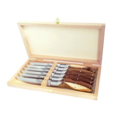 6 Couteaux Le Thiers Avantage Pirou bois de Pistachier