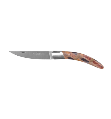 Couteau pliant Stylver Ressort forgé 12 cm, manche en Marqueterie - Goyon Chazeau