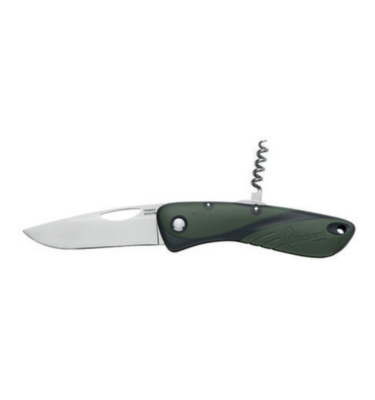 Couteau Aquaterra Wichard Chasse Pêche – Lame lisse + tire-bouchon Vert