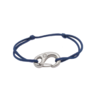 Bracelet Onboard Mousqueton inox 316L Bleu - Wichard