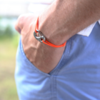 Bracelet Onboard Mousqueton inox 316L Orange - Wichard