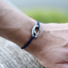 Bracelet Onboard Mousqueton inox 316L Bleu - Wichard