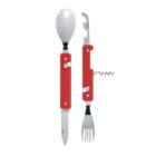 Couverts pliants aimantés 13h25 Aluminium Rouge - Akinod
