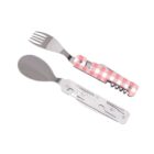 Couverts pliants aimantés 13h25 Vichy Rose - Akinod
