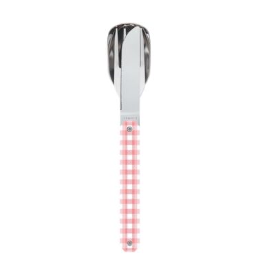 Couverts aimantés 12h34 Vichy Rose - Akinod