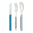 Couverts pliants aimantés 13h25 Aluminium Bleu Lagon - Akinod
