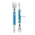 Couverts pliants aimantés 13h25 Aluminium Bleu Lagon - Akinod